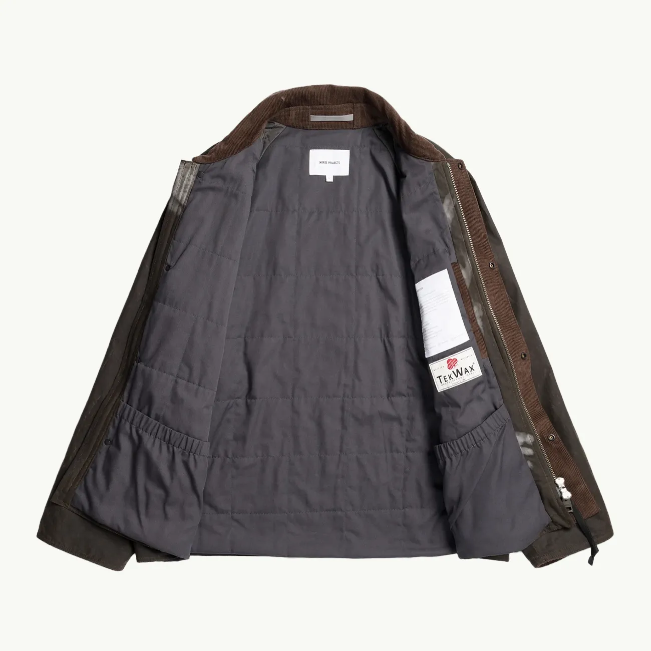 Holmen Wax Fishing Jacket - Beech Green