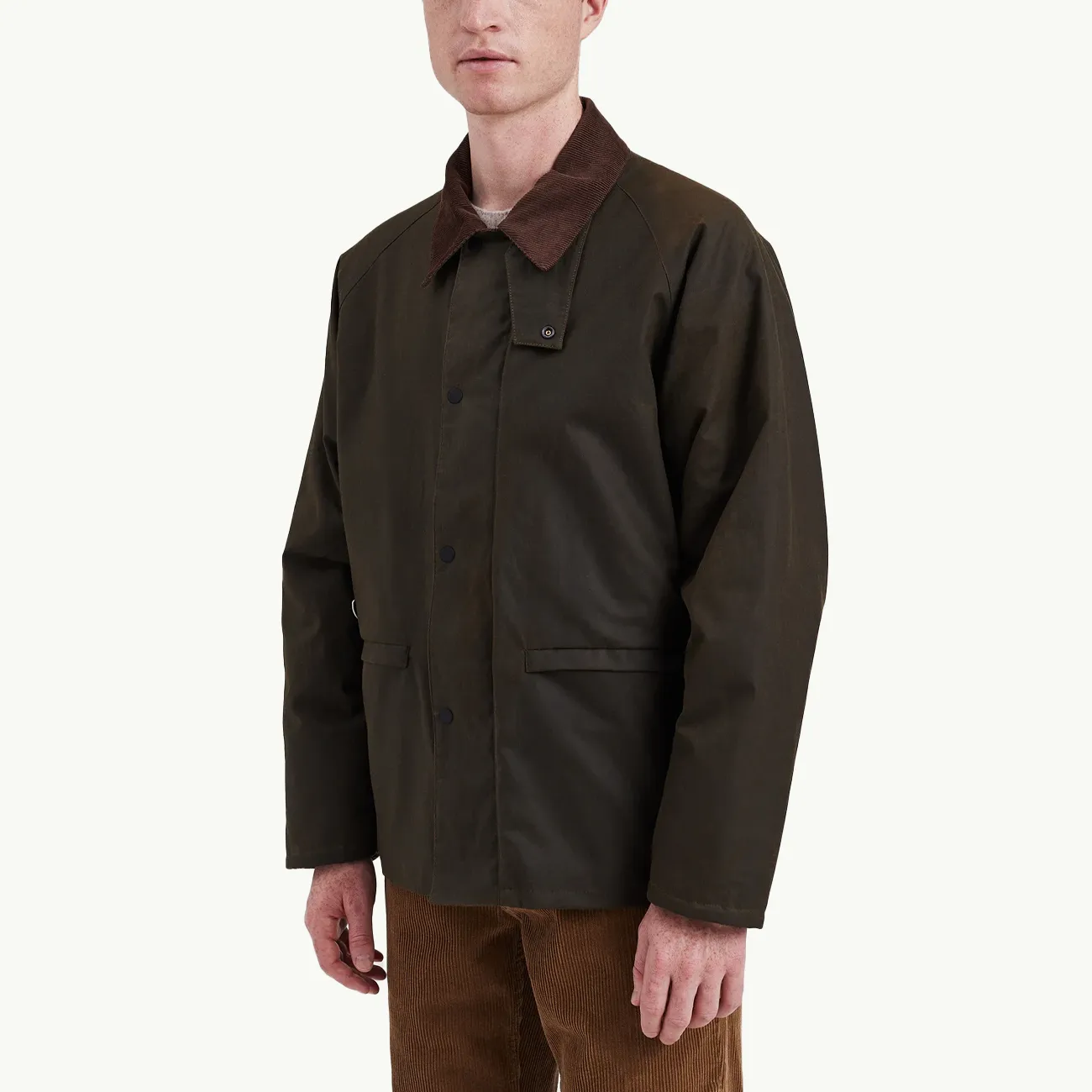 Holmen Wax Fishing Jacket - Beech Green