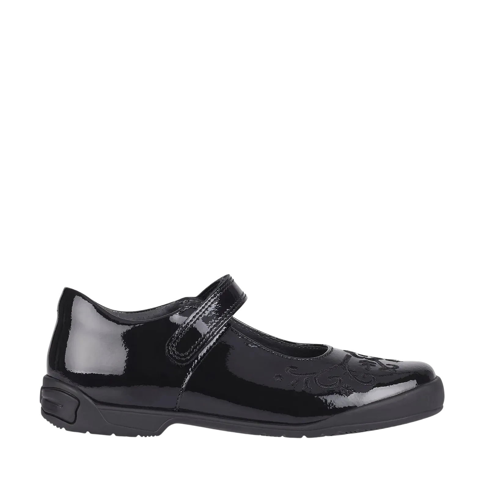 Hopscotch Patent School Shoes in Black