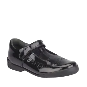 Hopscotch Patent School Shoes in Black