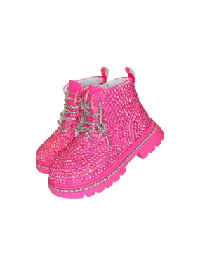 Hot Pink Sparkle Boots