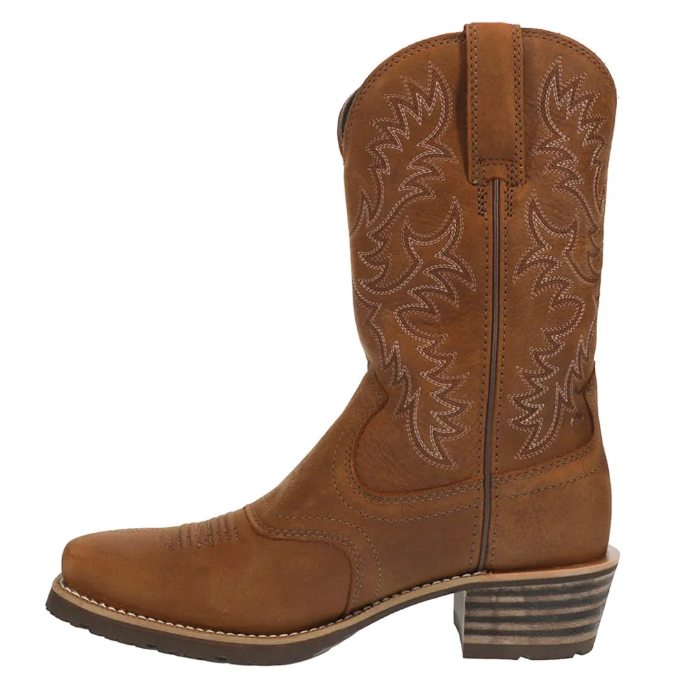 Hybrid Roughstock Embroidered Waterproof Square Toe Cowboy Boots