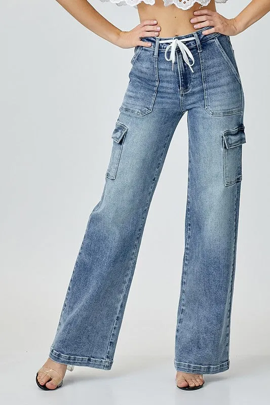 Ilany Mid Rise Cargo Jeans