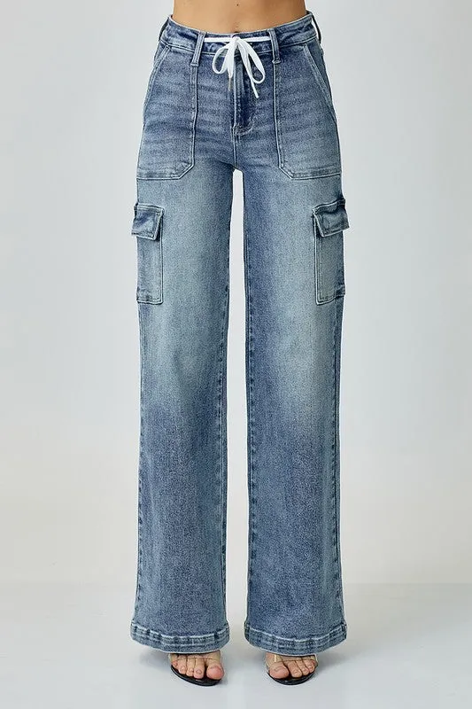 Ilany Mid Rise Cargo Jeans