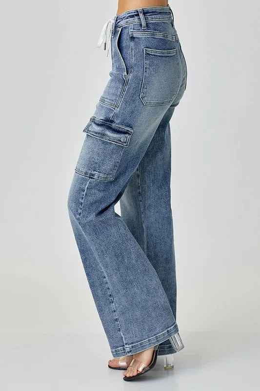 Ilany Mid Rise Cargo Jeans