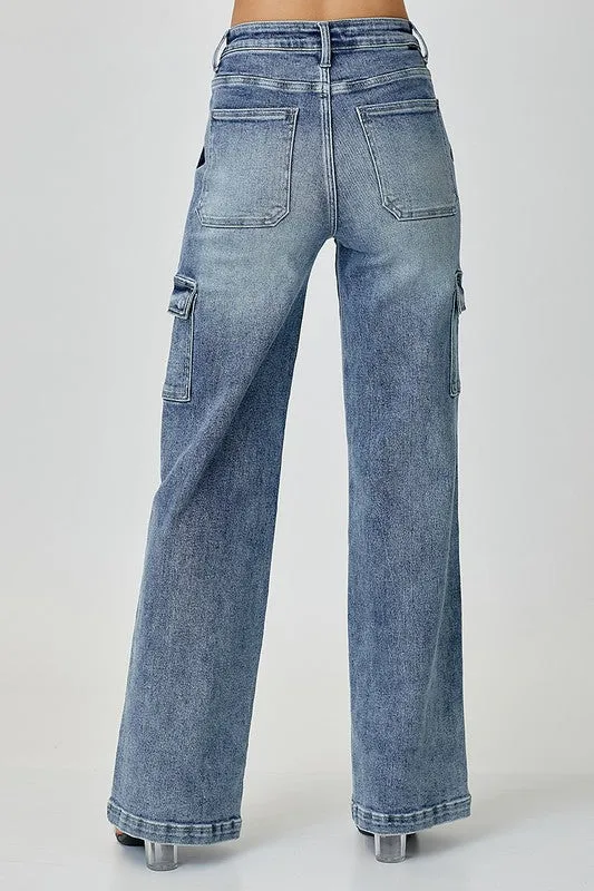 Ilany Mid Rise Cargo Jeans