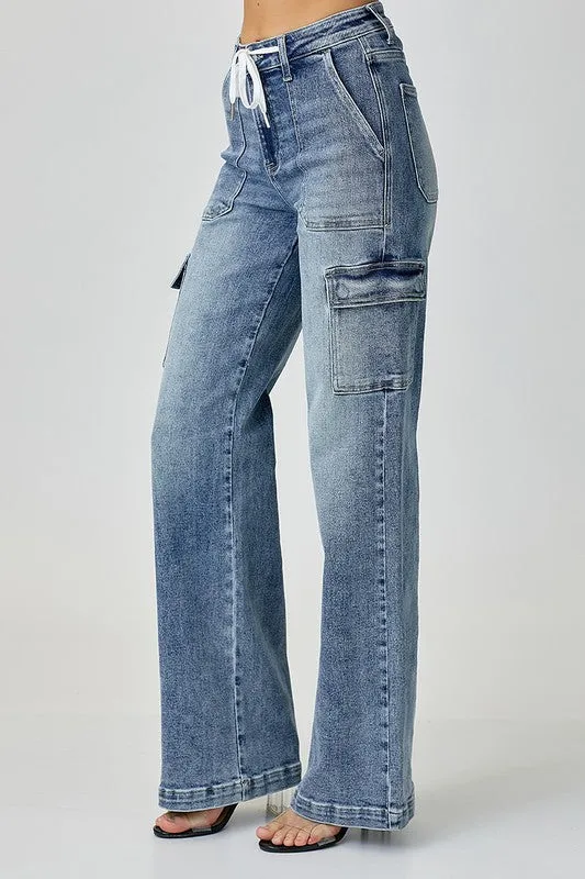 Ilany Mid Rise Cargo Jeans