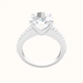 Illusion Set Shank Engagement Ring With Four Prong Head