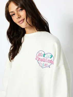 I'm On A Not My Problem Diet Sweatshirt in Ecru