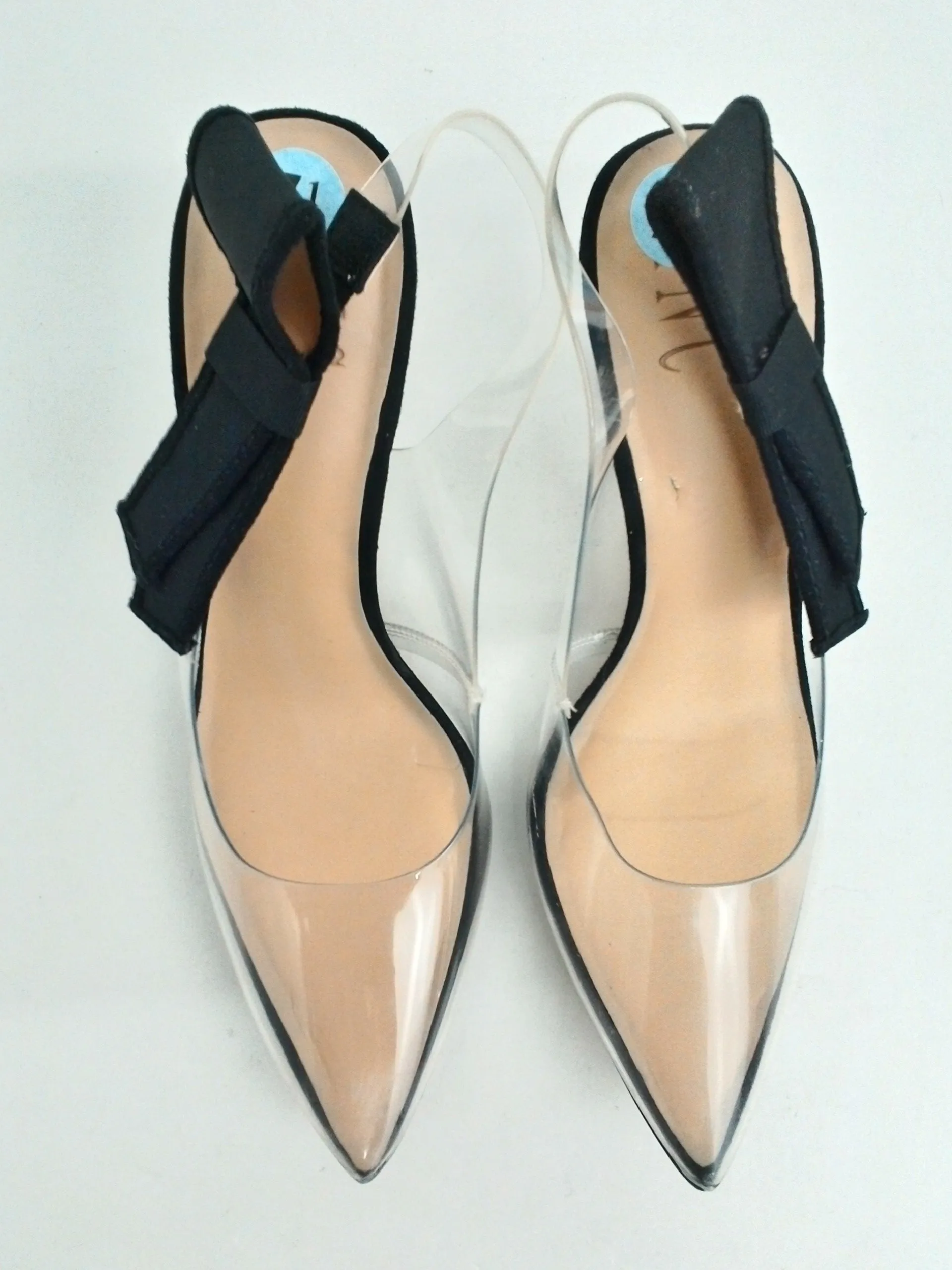 INC International Concepts Women's Clear Coletta Heels Size 7.5 M