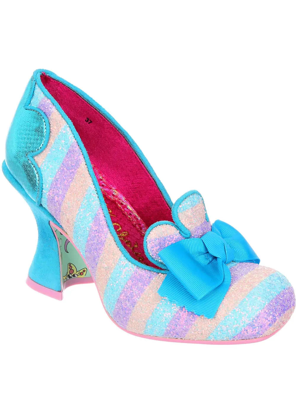 Blue 70's Fleur De Lis Pumps by Irregular Choice