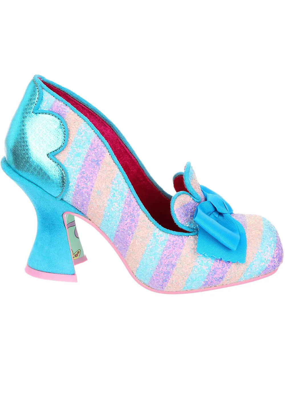 Blue 70's Fleur De Lis Pumps by Irregular Choice