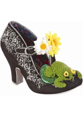 Irregular Choice Black Lily Leapfrog Pumps 50's