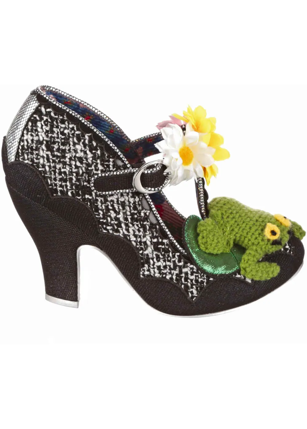 Irregular Choice Black Lily Leapfrog Pumps 50's