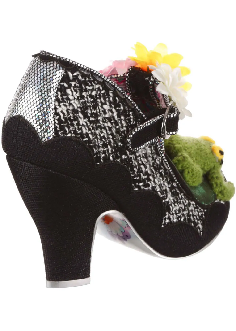 Irregular Choice Black Lily Leapfrog Pumps 50's