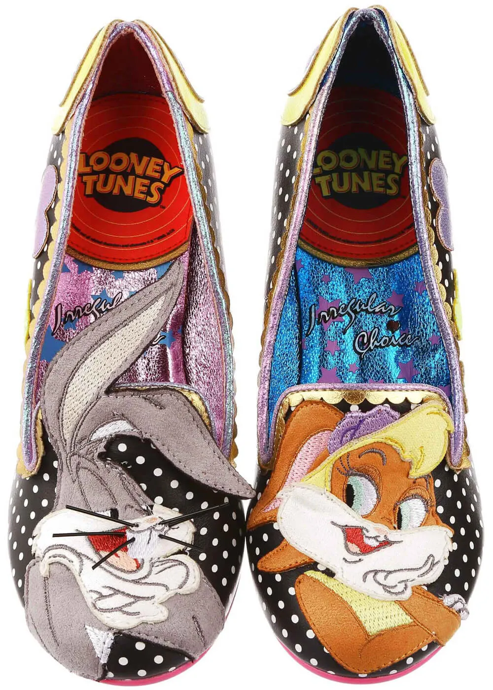 Irregular Choice Black Looney Tunes Bunny Love Pumps 40's