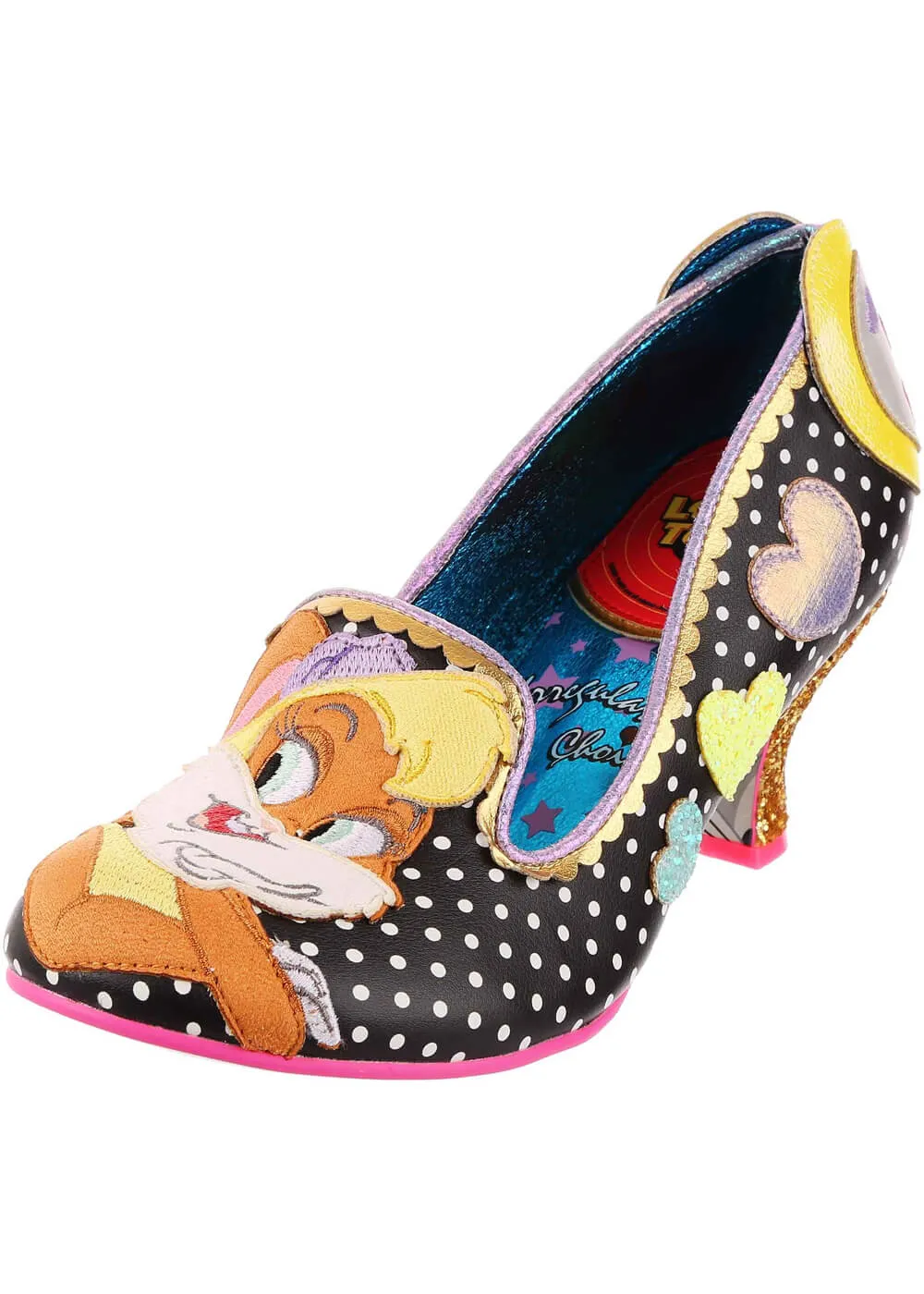 Irregular Choice Black Looney Tunes Bunny Love Pumps 40's