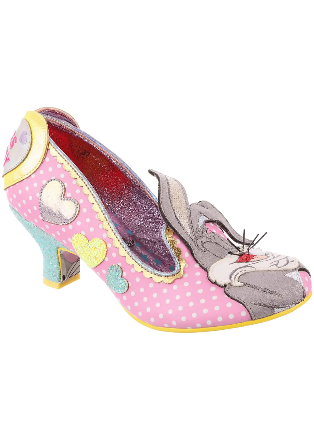 Irregular Choice Pink Looney Tunes Bunny Love Pumps 50's