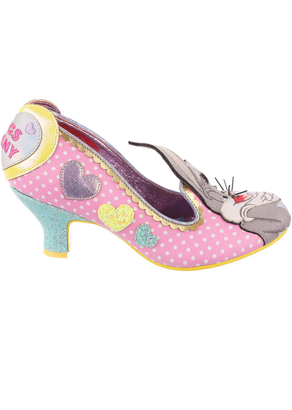 Irregular Choice Pink Looney Tunes Bunny Love Pumps 50's