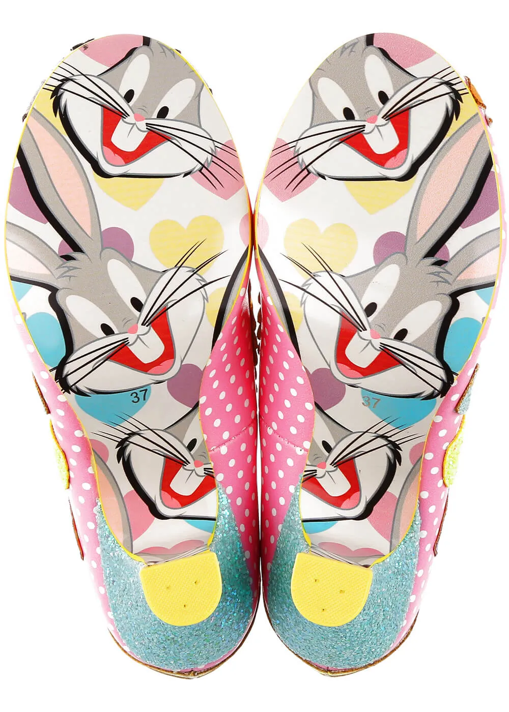 Irregular Choice Pink Looney Tunes Bunny Love Pumps 50's