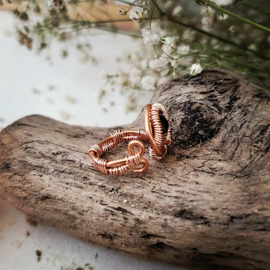 Island Girl Art - Tiger's Eye Wire Wrapped Ring