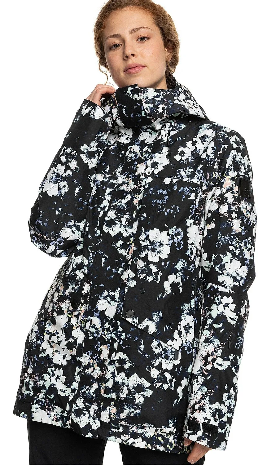 jacket Roxy Gore-Tex Glade Printed - KVJ1/True Black Black Flowers - women´s