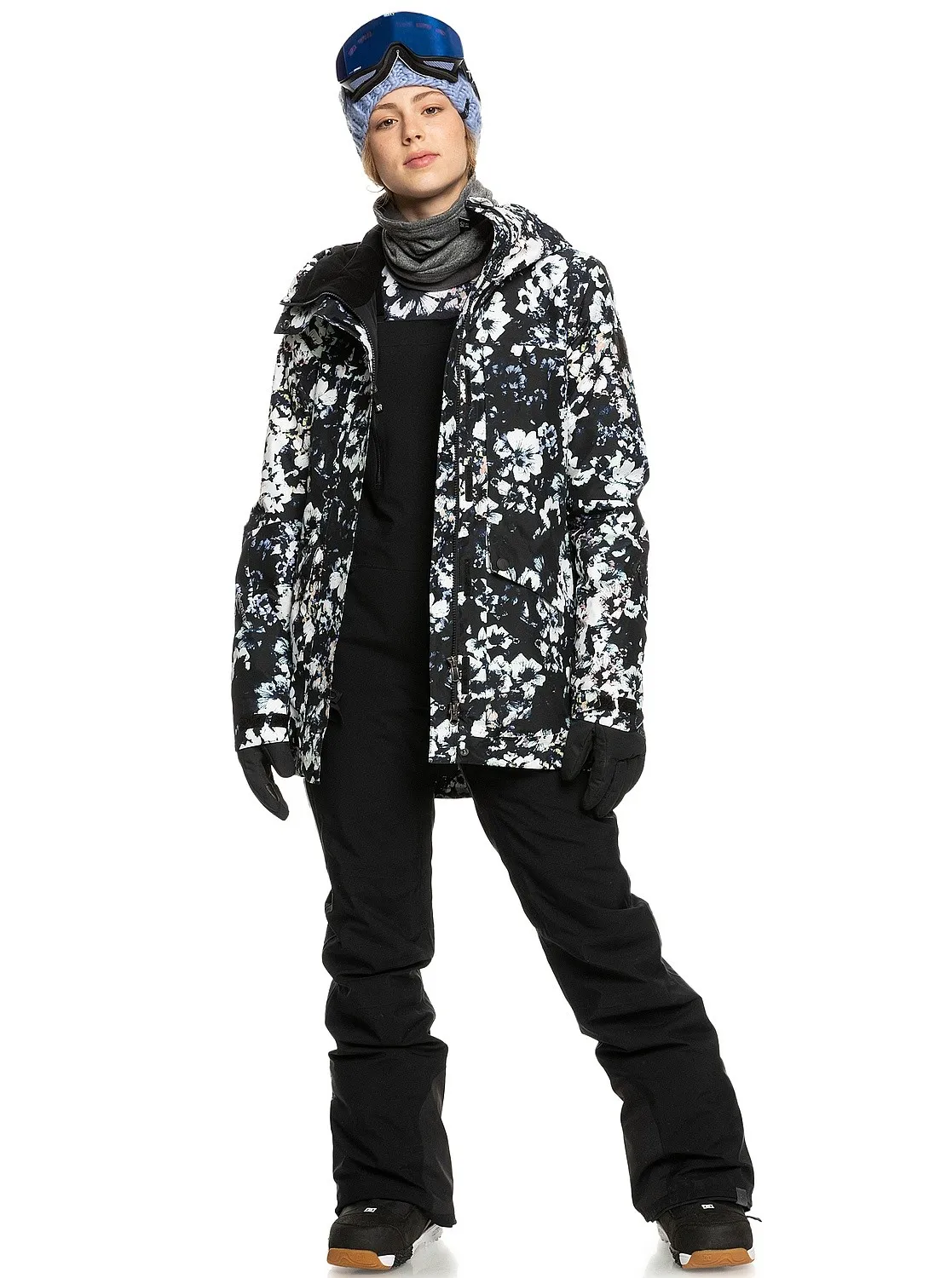 jacket Roxy Gore-Tex Glade Printed - KVJ1/True Black Black Flowers - women´s