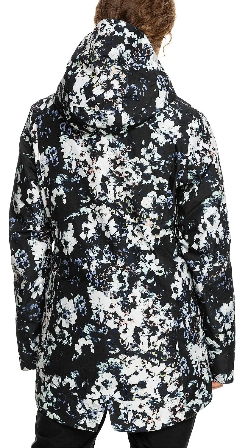 jacket Roxy Gore-Tex Glade Printed - KVJ1/True Black Black Flowers - women´s