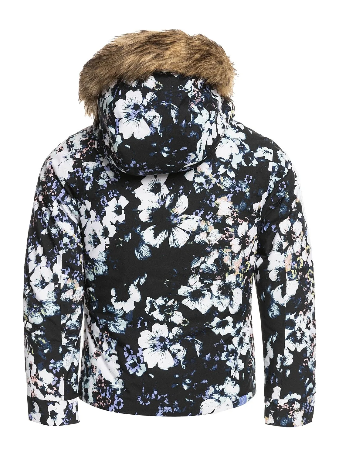 jacket Roxy Jet Ski - KVJ1/True Black Black Flowers - girl´s