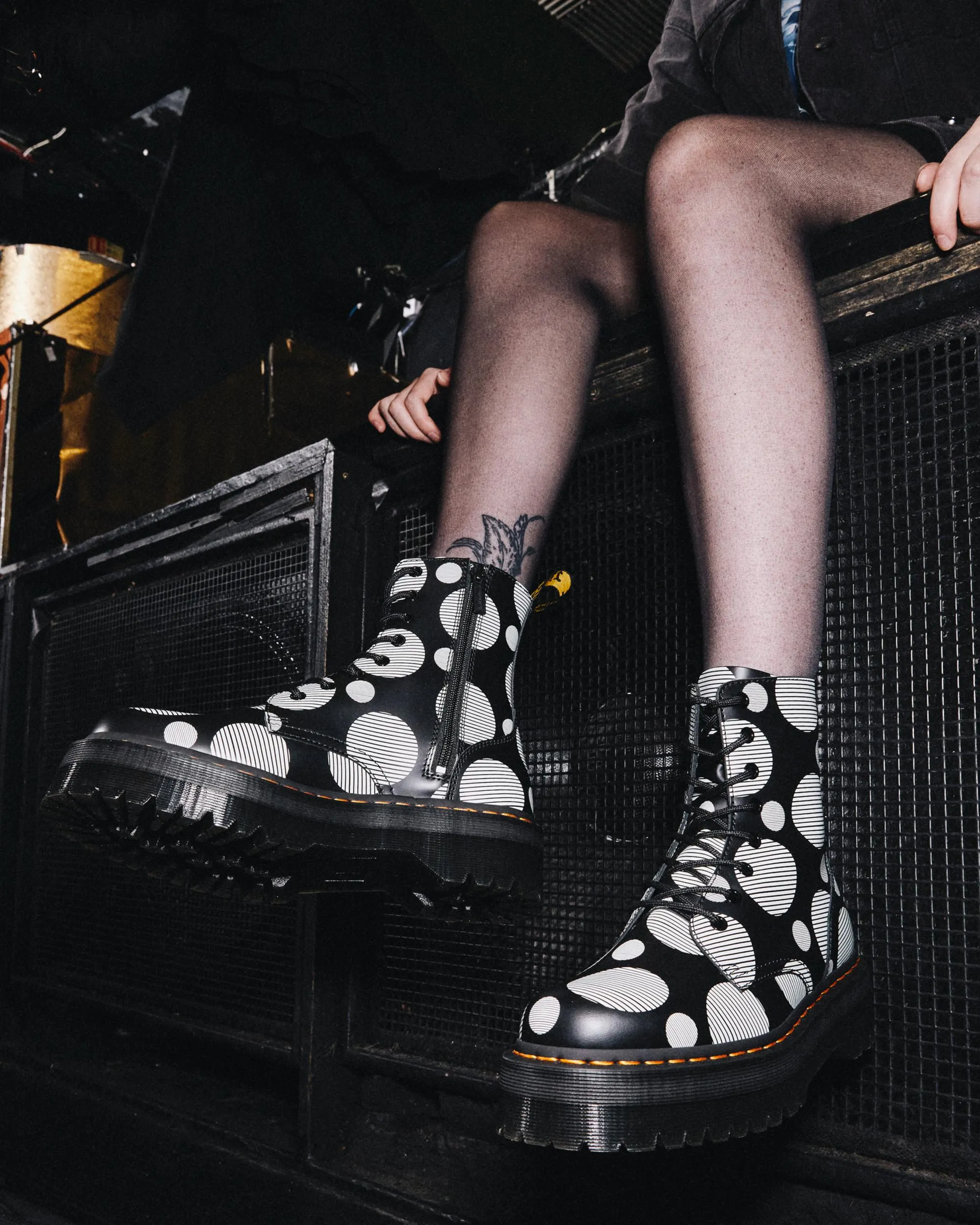 Platforms Smooth Leather Polka Dot Boot Jadon