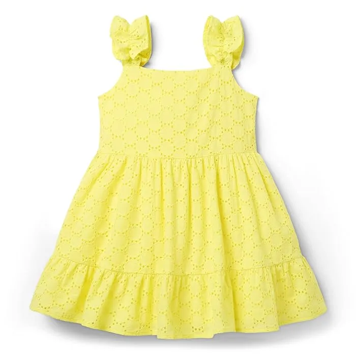 Janie and Jack Girls Eyelet Dress (Toddler/Little Kid/Big Kid)