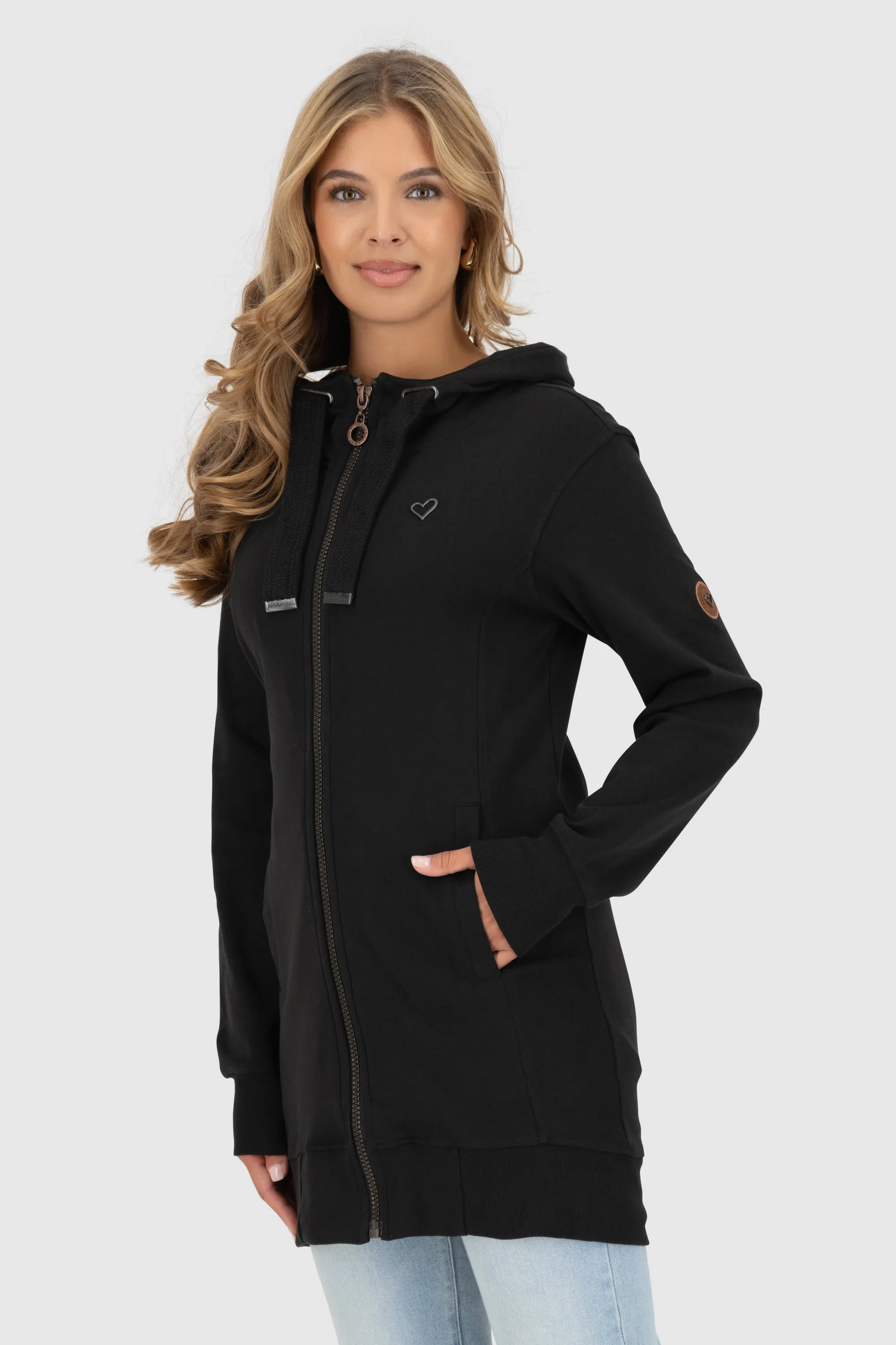 JasinaAK A Hooded Sweat Jacket Schwarz