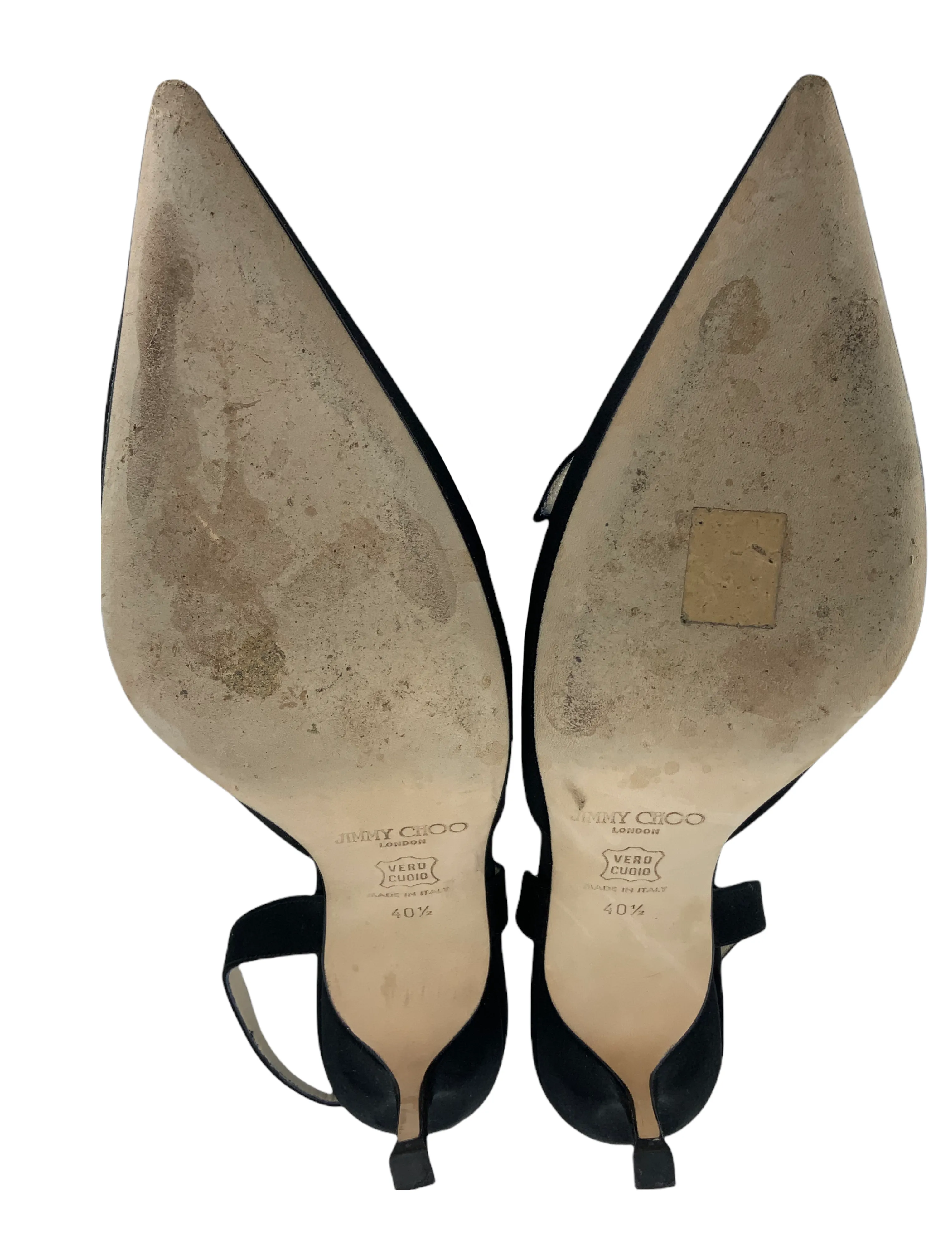 Satin Point Toe Slingback Heels Size 10.5