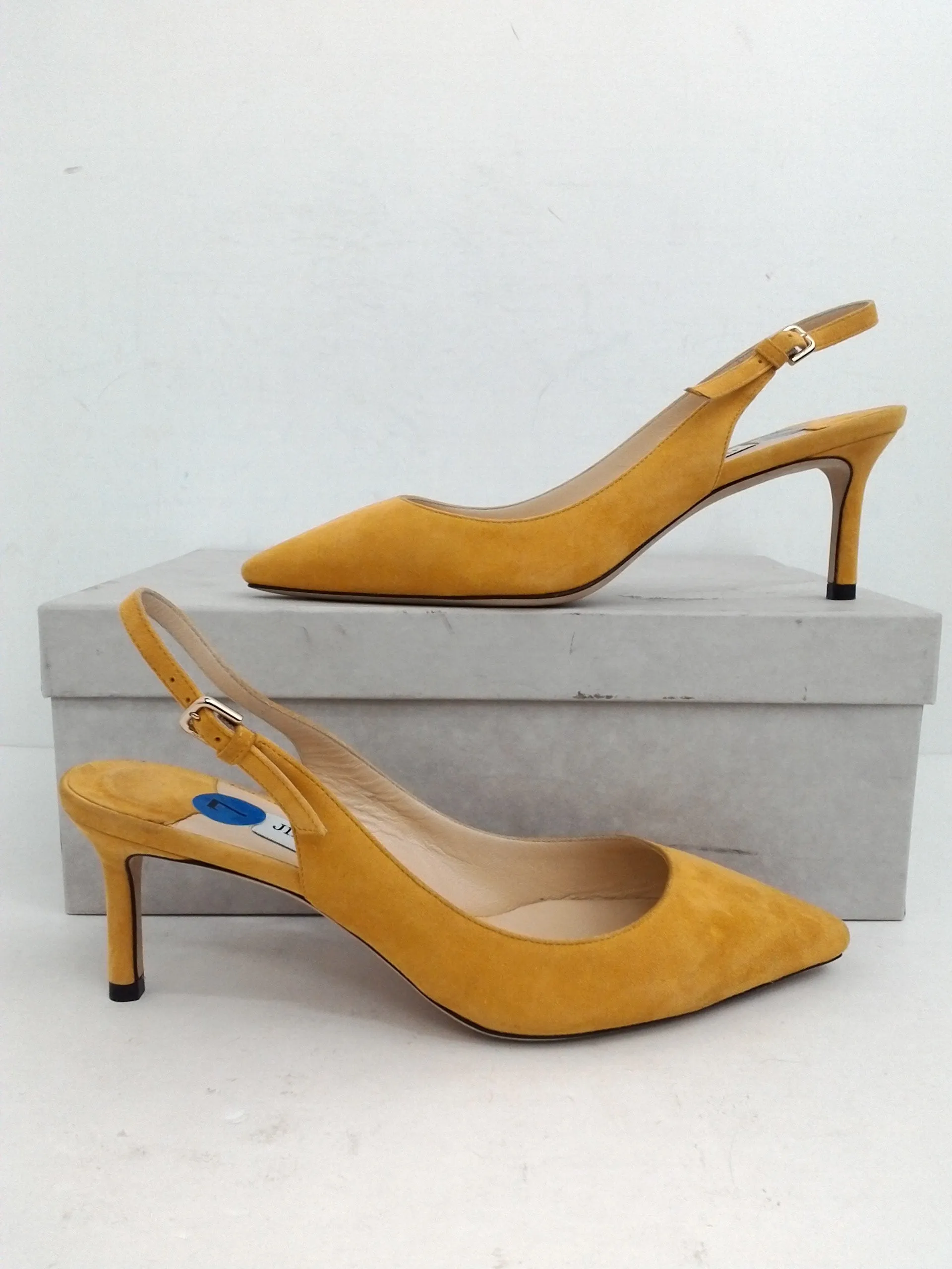 Jimmy Choo Women's Erin Saffron Suede Heels Size 37