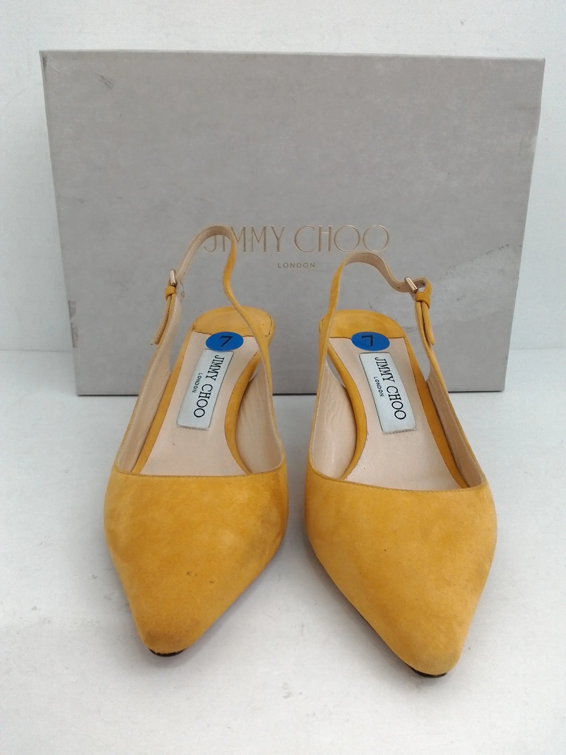 Jimmy Choo Women's Erin Saffron Suede Heels Size 37