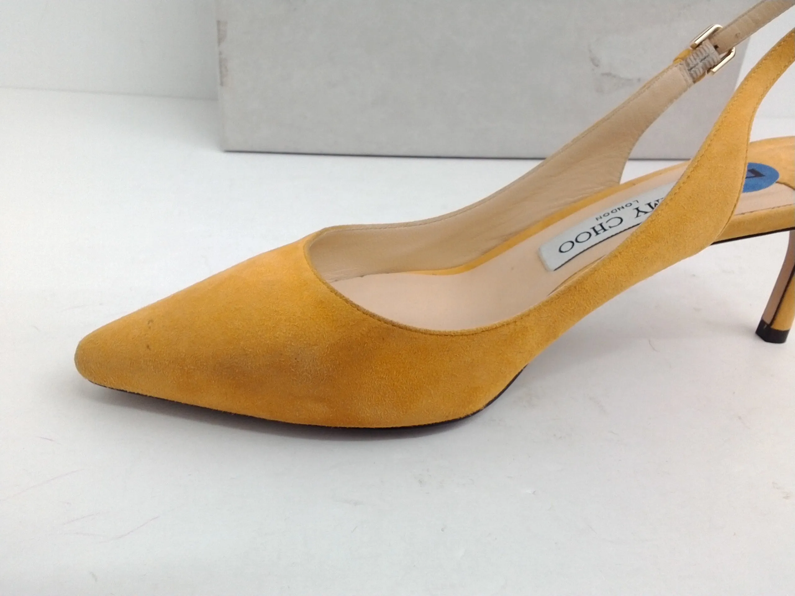 Jimmy Choo Women's Erin Saffron Suede Heels Size 37