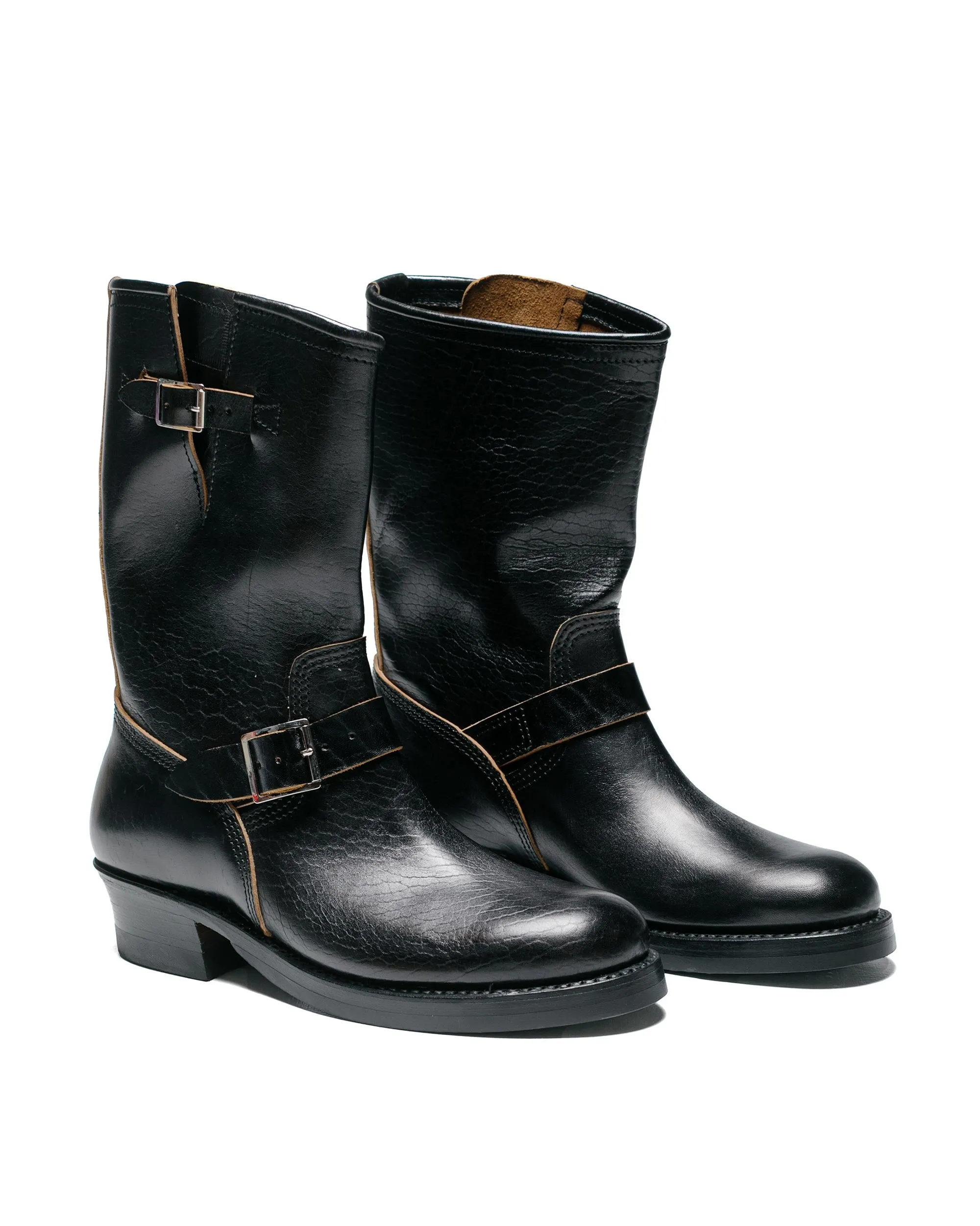 John Lofgren Engineer Boots Wabash Shinki Hikaku Horsebutt Black