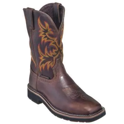 Justin Boots: Men's WK4689/SE4689 Brown Waterproof Stampede Boots