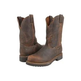 Justin Original Workboots Men's 11 Pull-On Work Boots in Rugged Gaucho 4444