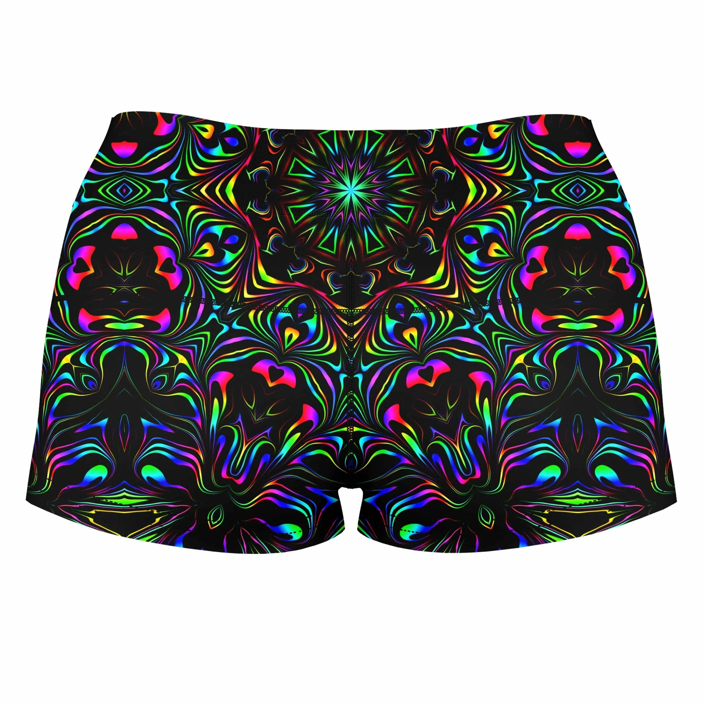 Kaleidoscope Eyes High-Waisted Women's Shorts