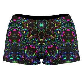 Kaleidoscope Eyes High-Waisted Women's Shorts