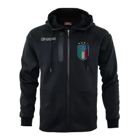 Kappa Italia FIGC Soft Shell Hooded Jacket Black - Official Online Store