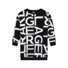 Karl Lagerfeld Black and White Logo Dress - Top Search Results