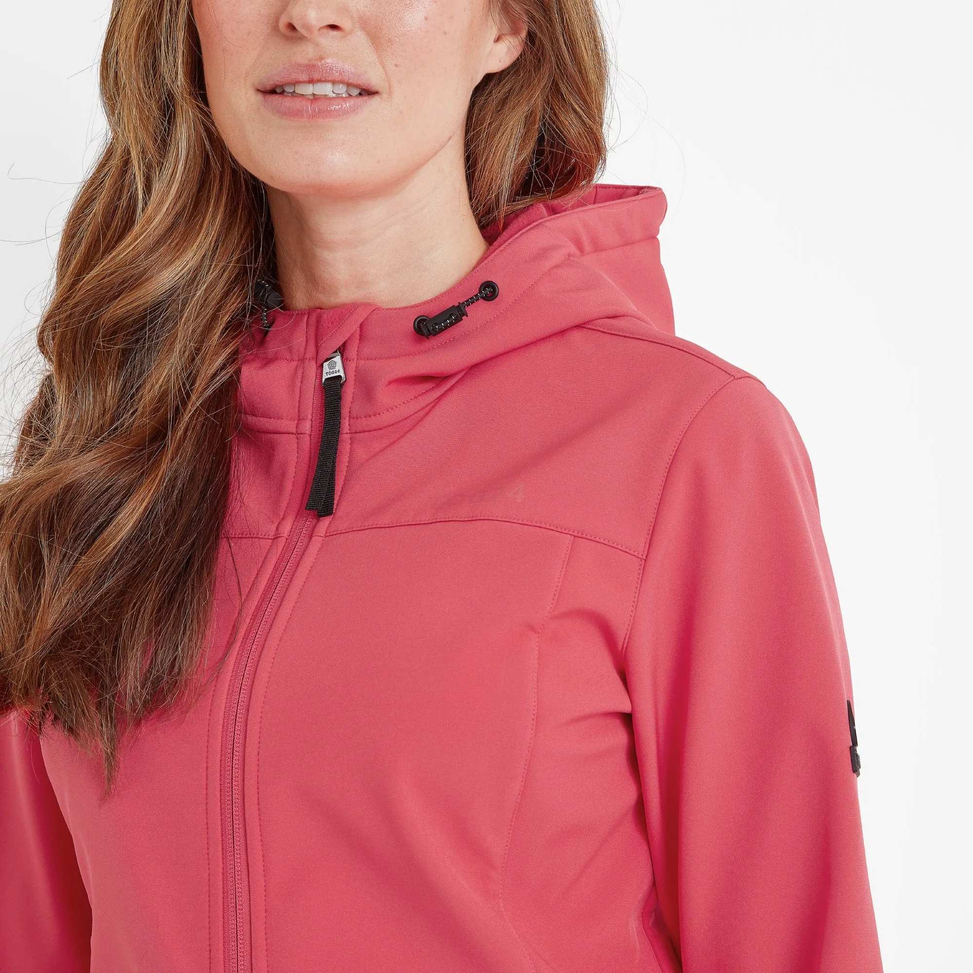 Keld Womens Softshell Hooded Jacket - Sunset Coral