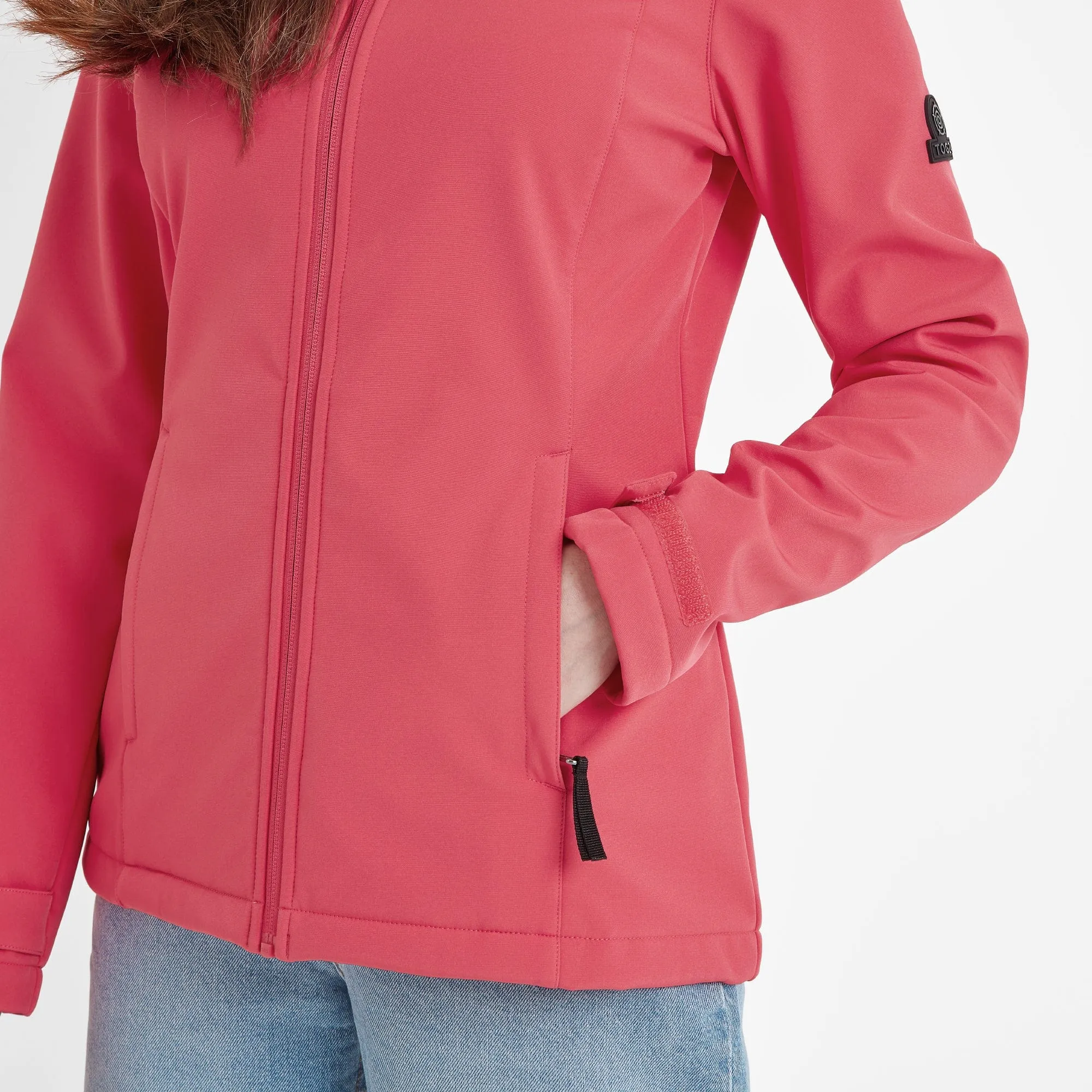 Keld Womens Softshell Hooded Jacket - Sunset Coral