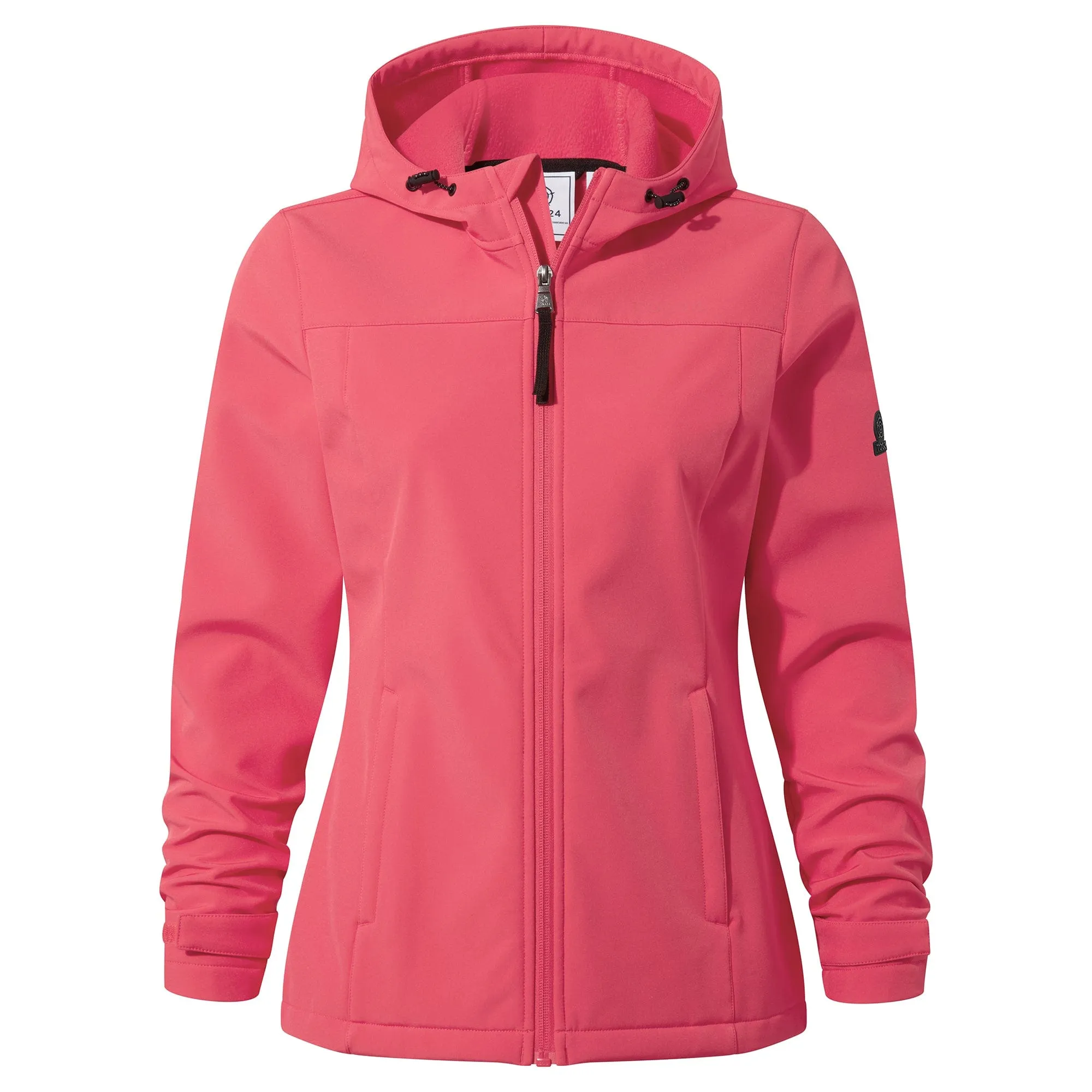 Keld Womens Softshell Hooded Jacket - Sunset Coral