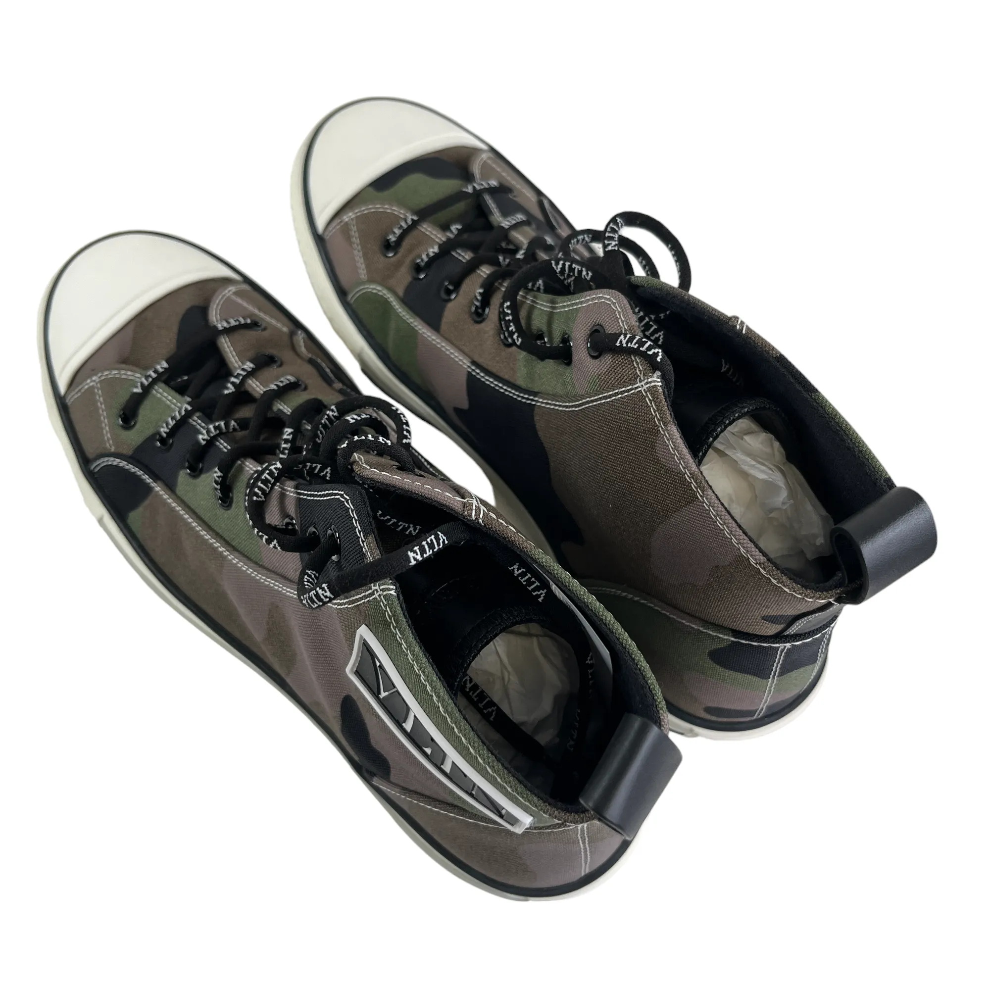 Khaki Camo High Top Shoes for Men, Size EU 43 / UK 9.