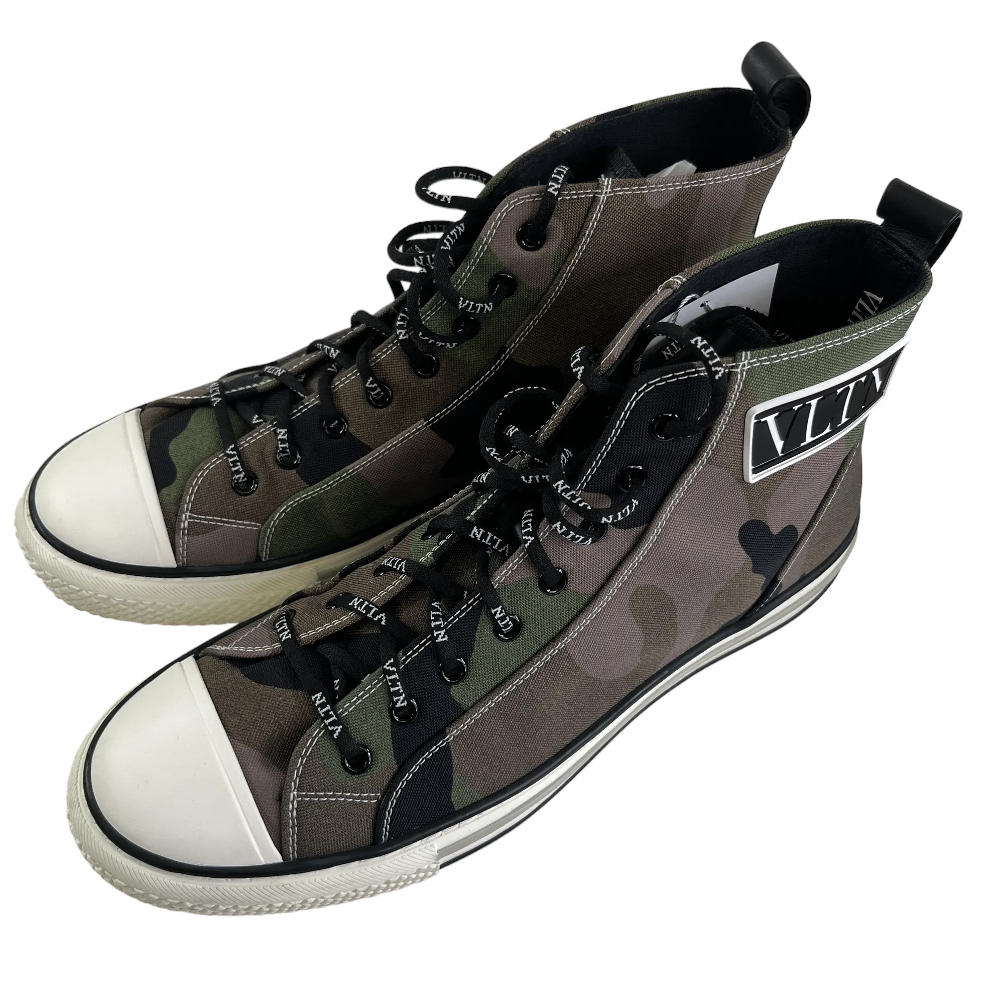 Khaki Camo High Top Shoes for Men, Size EU 43 / UK 9.