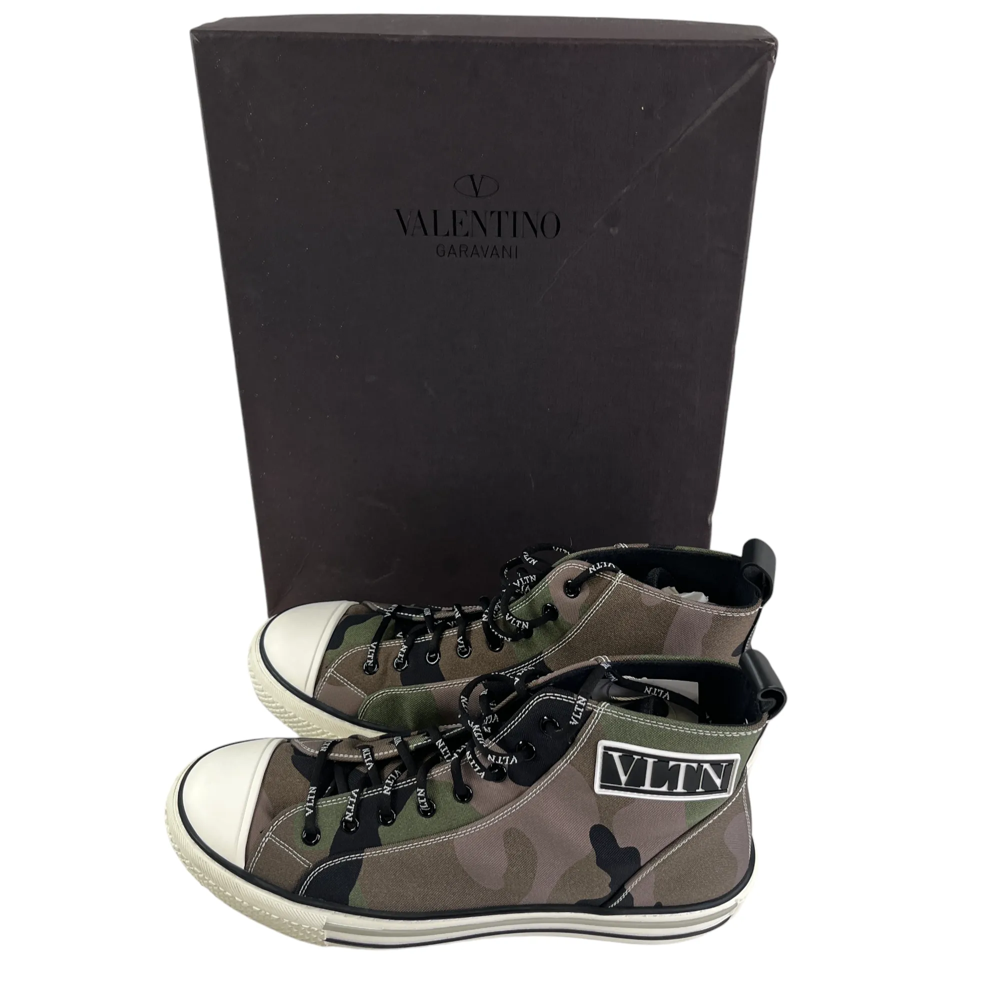 Khaki Camo High Top Shoes for Men, Size EU 43 / UK 9.