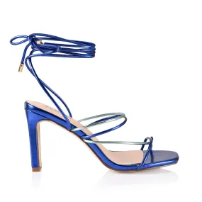 Killer Strappy Heels - Blue Metallic